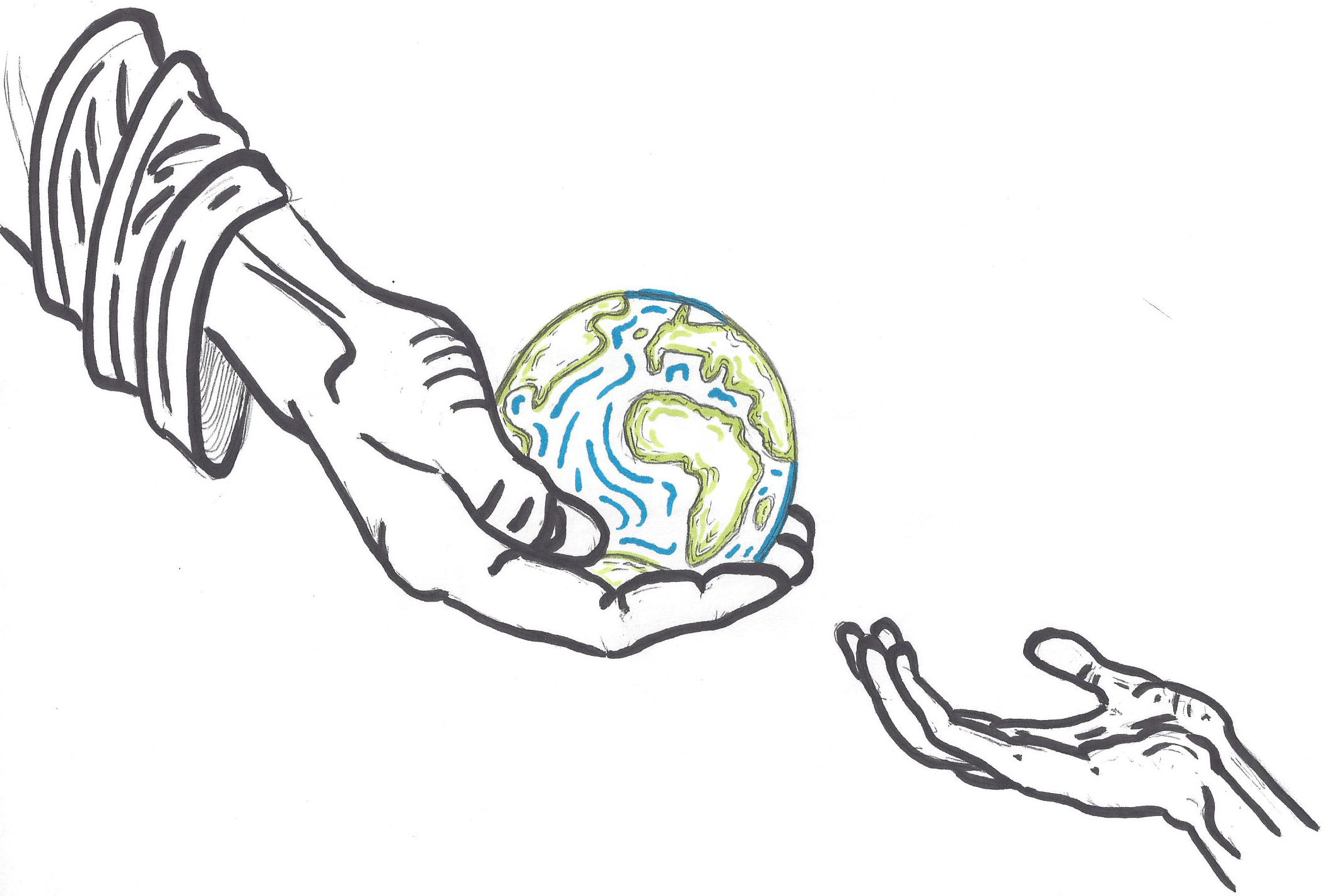 Hand-holding globe